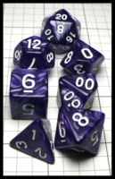 Dice : Dice - Dice Sets - QMay Purple Swirl with White Numerals - Amazon 2023